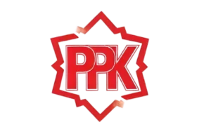 בתמונה נראה לוגו אדום עם האותיות "PPK" בתוך מתאר בצורת כוכב על רקע לבן.