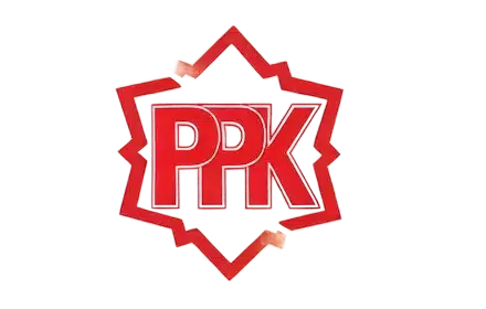 בתמונה נראה לוגו אדום עם האותיות "PPK" בתוך מתאר בצורת כוכב על רקע לבן.