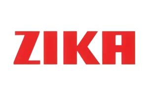 המילה "ZIKA" מופיעה באותיות מודגשות, אדומות וגדלות על רקע לבן חלק.