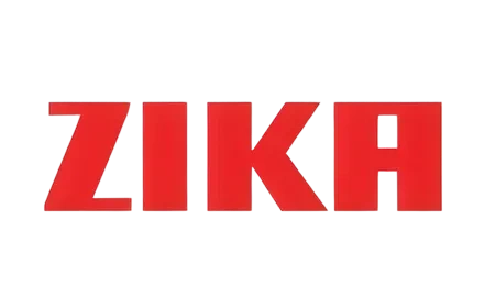 המילה "ZIKA" מופיעה באותיות מודגשות, אדומות וגדלות על רקע לבן חלק.